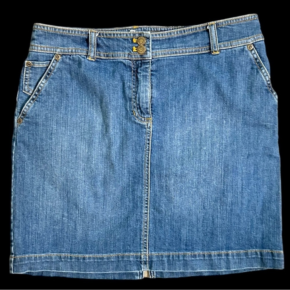 Y2K Vintage Medium Wash Summer Denim Skirt Size 8P
